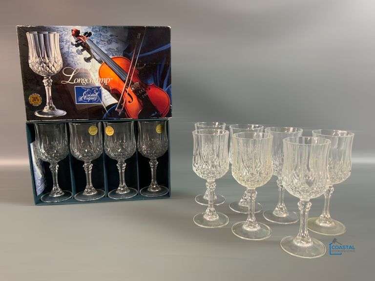 Longchamp Crystal Wine Glasses (11) Coastal Downsizing LLC
