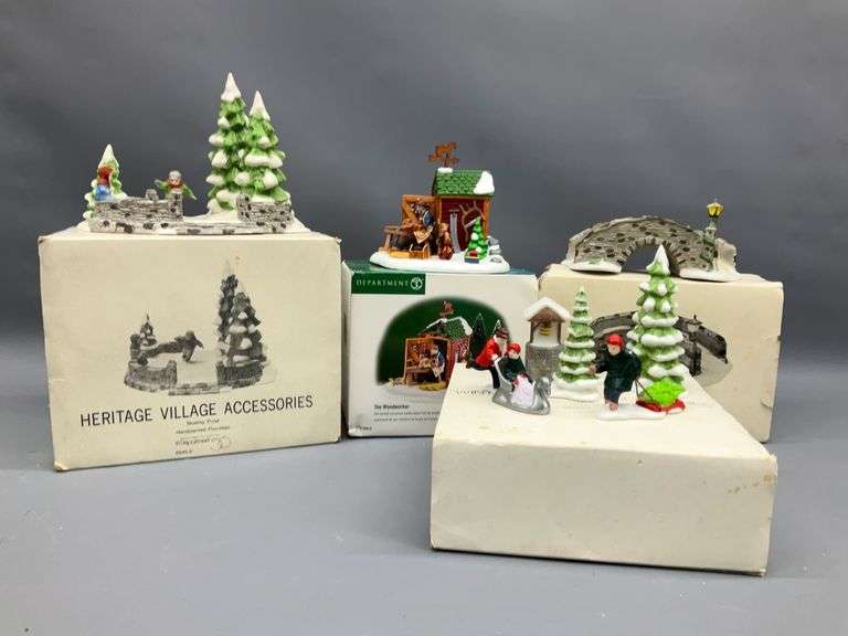 Dept 56 Holiday Village Accessories With Box Coastal Downsizing LLC