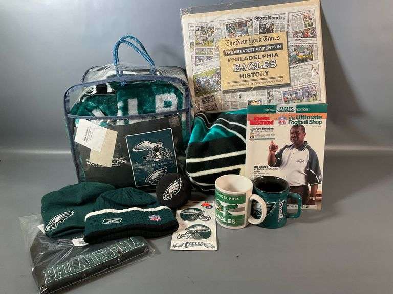Assorted Lot of Philadelphia Eagles Collectibles Coastal Downsizing LLC