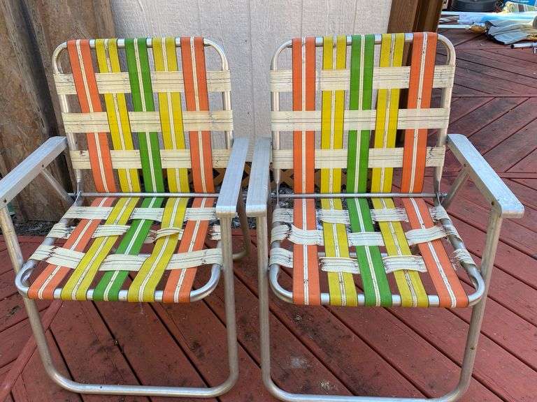 Vintage Aluminum bed Lawn Chairs, Needs Repair Coastal Downsizing LLC