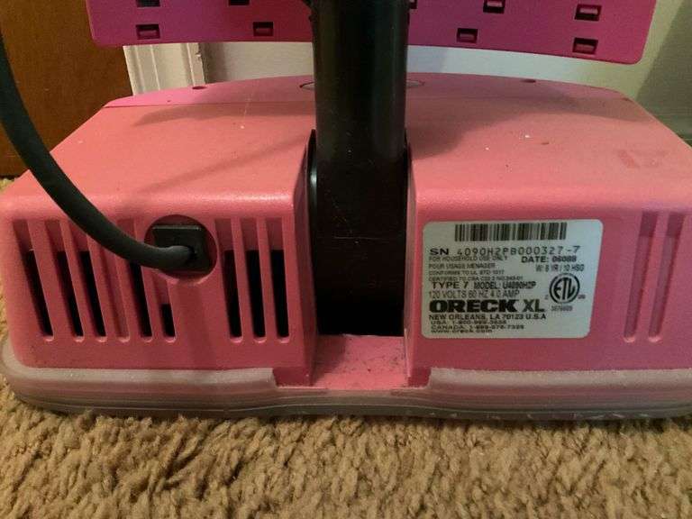 Oreck Celoc Hypoallergenic Plus Pink Upright Vacuum with Manual and