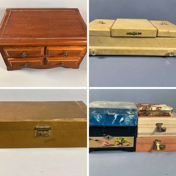 Assorted Jewelry Boxes, No Keys, Untested, Show Wear Coastal