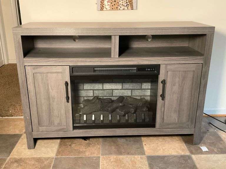 Style Selection Electric Fireplace Media Mantel with Remote, Works, Measures 48” W x 15.5” D x