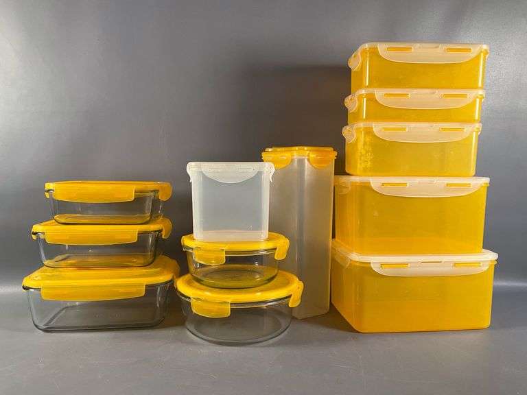 Lock And Lock Storage Containers With Lids, Includes 5 Glass And 7