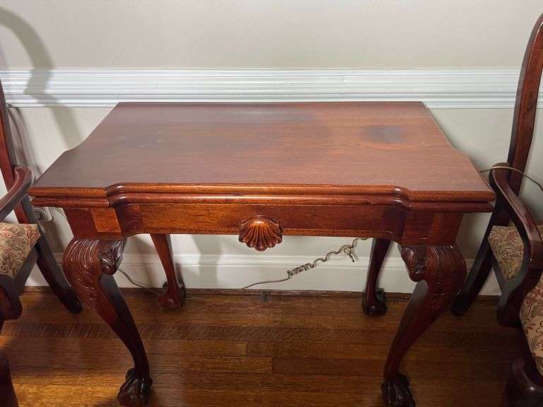 Beautiful Folding Queen Anne Style Folding Table See Additional Photos