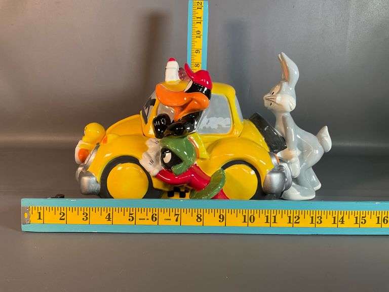 Warner Bros. Studio Taxi Cab Collectible Cookie Jar With Original Box