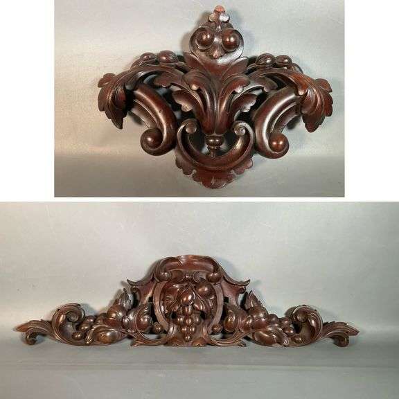 Carved Wooden Wall Art Set of 2 Coastal Downsizing LLC