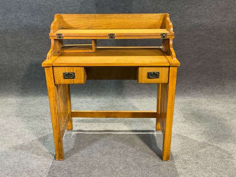 Mission Style Flip Top Desk, Measures 34” Wide x 19” Deep x 34” Tall Coastal Downsizing LLC