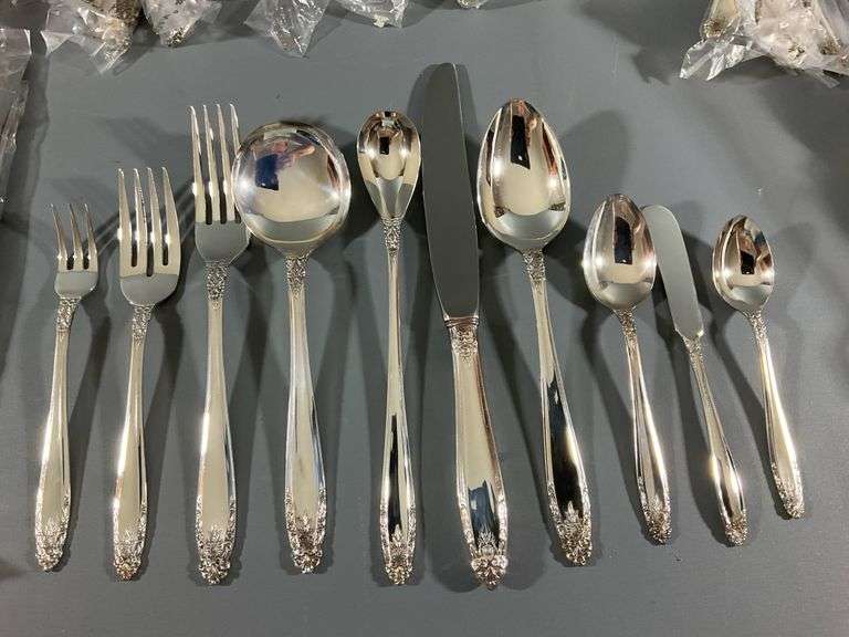 Nickel Silver Flatware 8 Piece Serving Set Coastal Downsizing LLC
