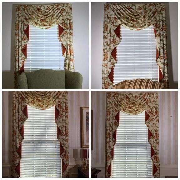 Set of 4 Custom JCPenney Curtains, Displayed on Window 36.5” x 64