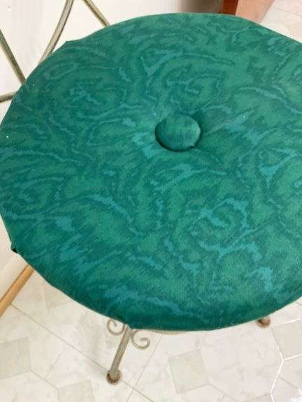 MCM Metal Powder Room Chair, Measures 13” x 35.5”