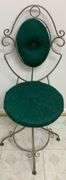 MCM Metal Powder Room Chair, Measures 13” x 35.5”