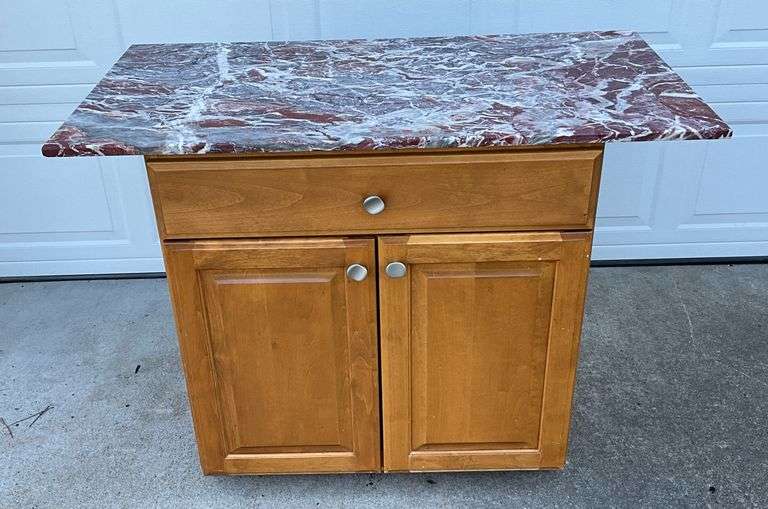 Rolling Island with Granite Top Coastal Downsizing LLC