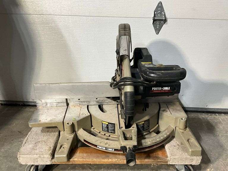 Porter Cable 12” Compound Laser Miter Saw, Model Number 3802L, Powers On Coastal Downsizing LLC