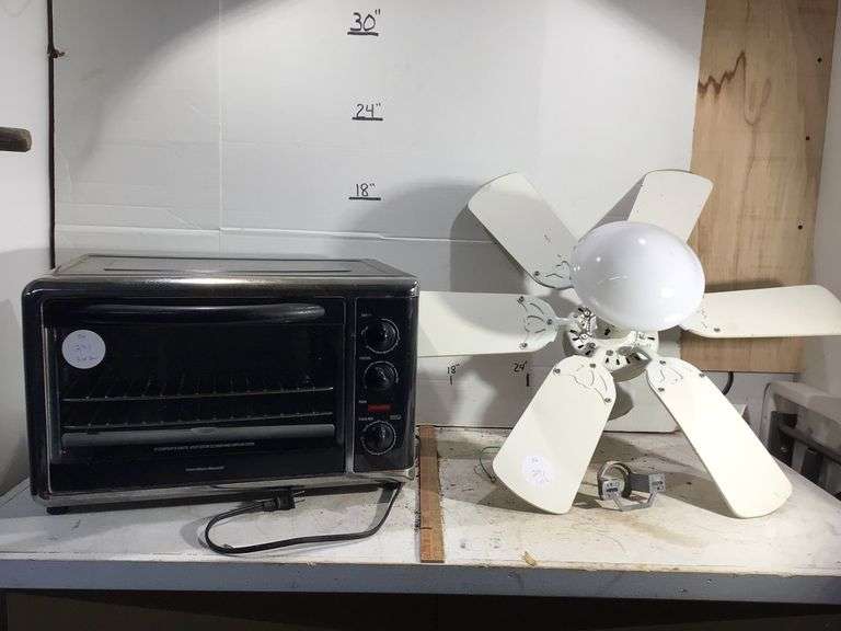 CEILING FAN AND TOASTER OVEN Currie Auction Service