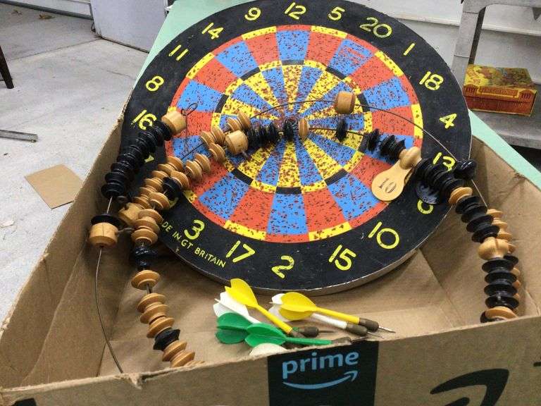 CORK DART BOARD AND BEAD COUNTER Currie Auction Service