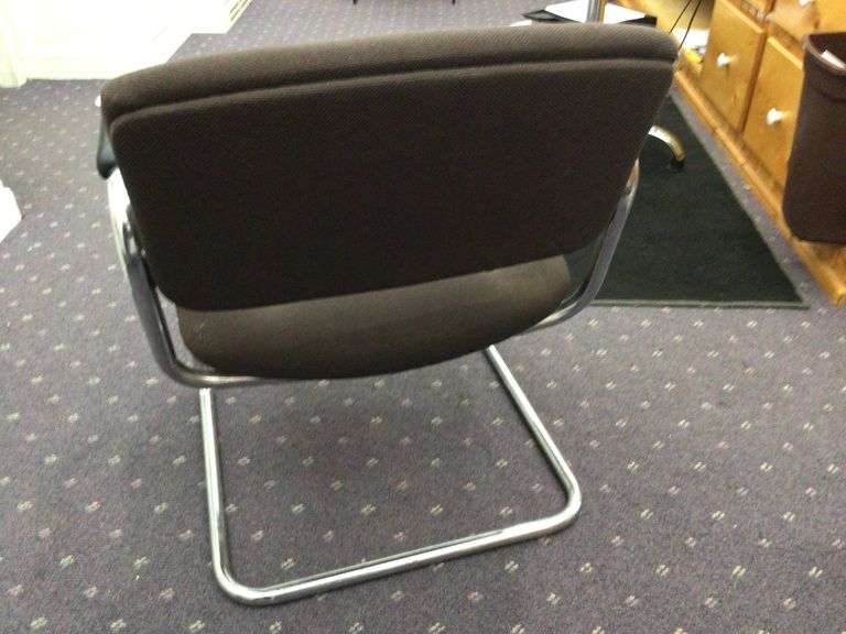 METAL FRABRIC OFFICE LOBBY CHAIR Currie Auction Service