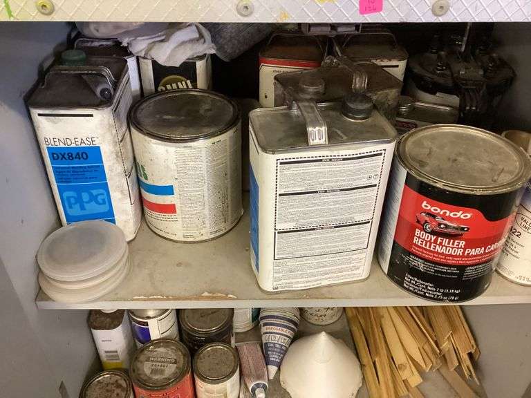 STORAGE W/ AUTO BODY SUPPLIES Currie Auction Service