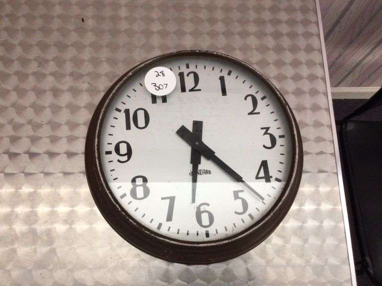 STANDARD SCHOOL HOUSE CLOCK Currie Auction Service