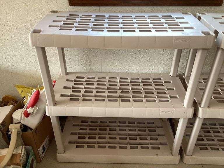 HEAVY DUTY PLASTIC SHELVING UNIT Currie Auction Service