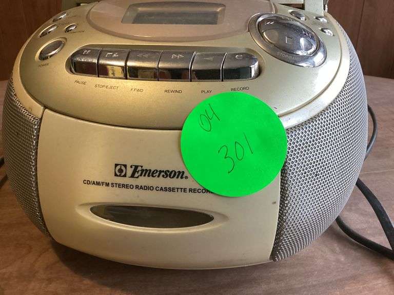 EMERSON CD BOOMBOX AND VINTAGE CAMERAS