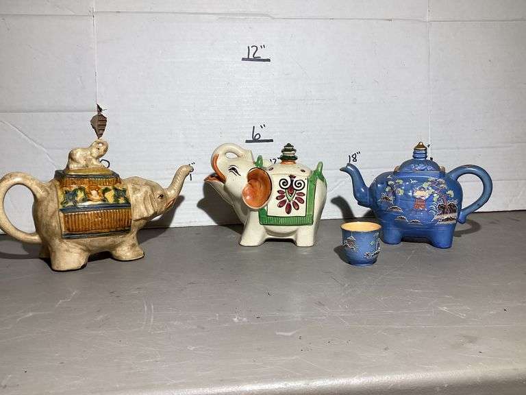ELEPHANT TEAPOTS Currie Auction Service