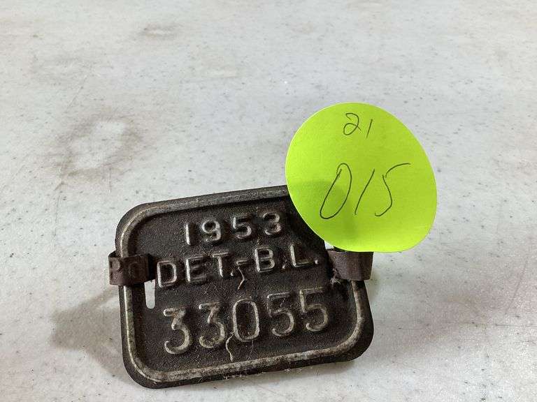 bicycle license plate vintage