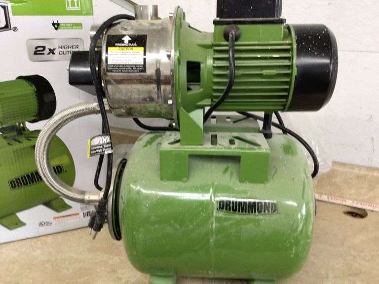 DRUMMOND SHALLOW WELL PUMP AND TANK Currie Auction Service