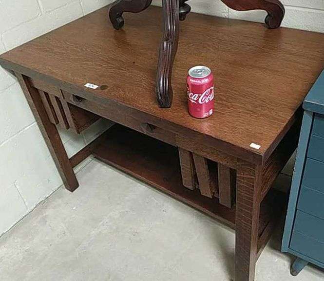 Antique Mission oak desk Dixon's Auction at Crumpton