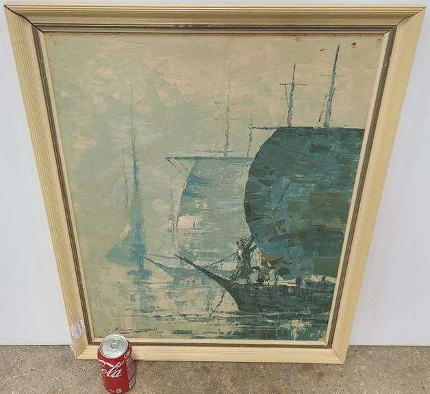 H Hamaioui Lebanese oil painting Dixon's Auction at Crumpton
