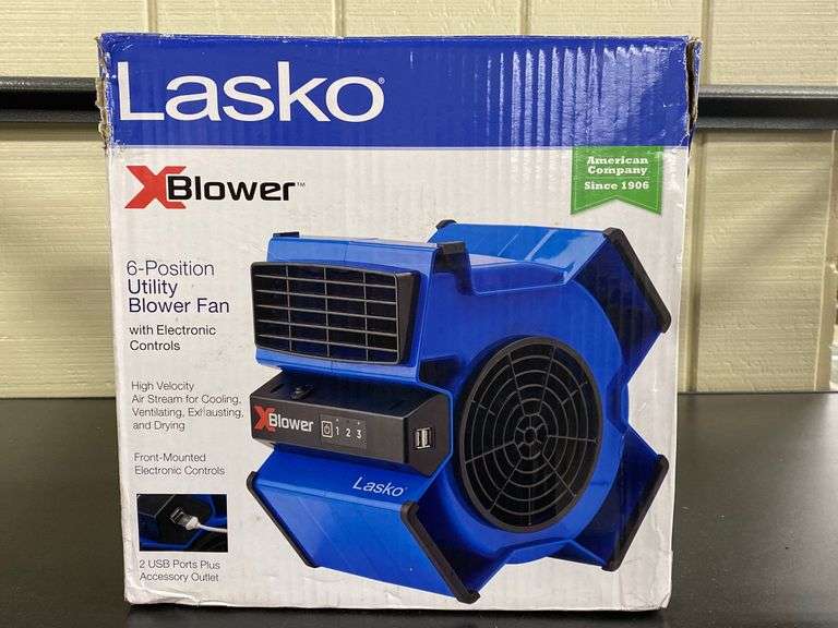 Lasko X Blower 6 position utility blower fan, open box condition