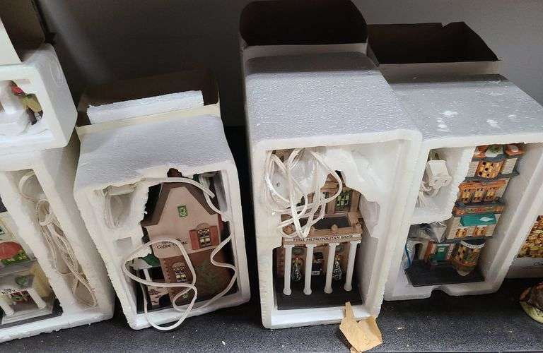 Lot Christmas Village Houses Hummel Figurine Etc Dixon's Auction at