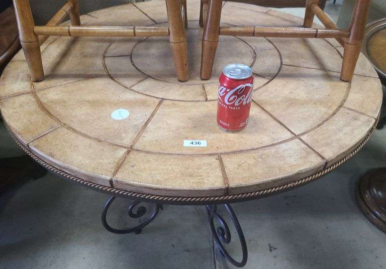 Metal base patio table Dixon's Auction at Crumpton