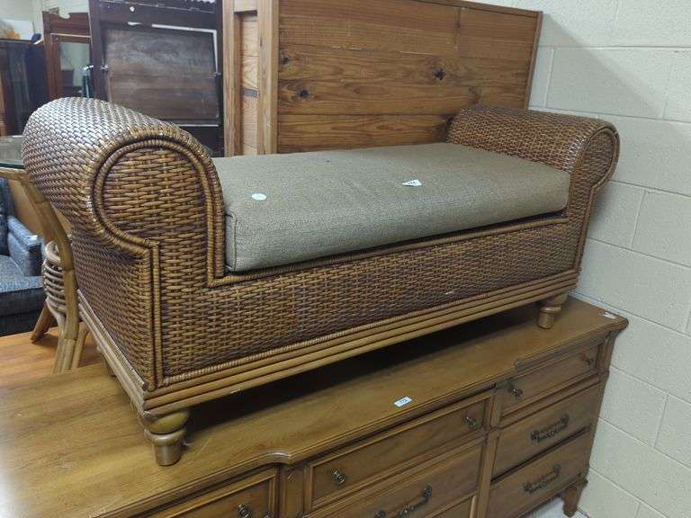 Modern wicker window seat Dixon's Auction at Crumpton