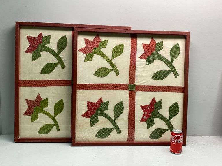 Antique quilt squares Dixon's Auction at Crumpton