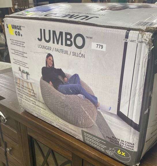 Jumbo lounger in box Dixon's Auction at Crumpton