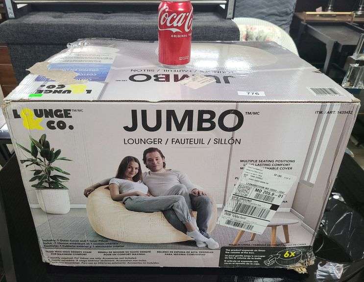 Jumbo lounger, new in box Dixon's Auction at Crumpton