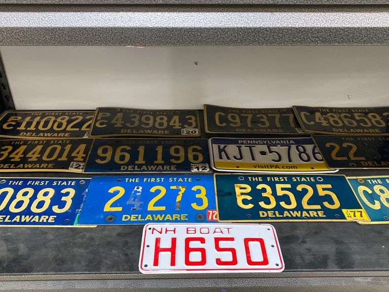 Lot of Vintage Car License Plates Dixon's Auction at Crumpton