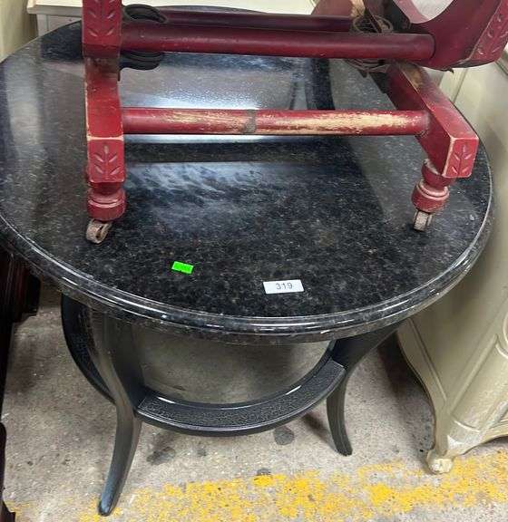 Modern granitetop table Dixon's Auction at Crumpton