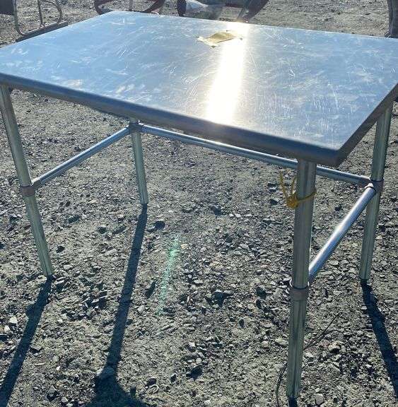commercial stainless steel table Dixon's Auction at Crumpton