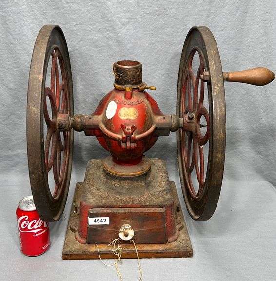 Antique Enterprise cast iron coffee grinder Dixon's Auction at Crumpton
