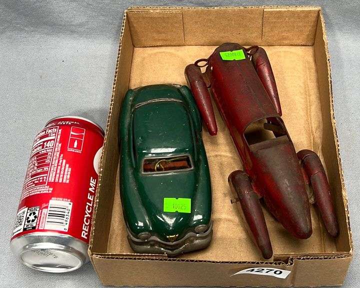 (2) Vintage toy cars Dixon's Auction at Crumpton