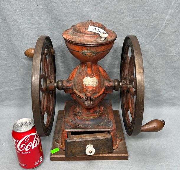 Antique Enterprise cast iron coffee grinder Dixon's Auction at Crumpton