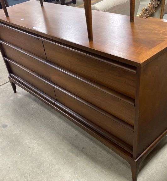 Lane MCM walnut double dresser, super clean Dixon's Auction at Crumpton