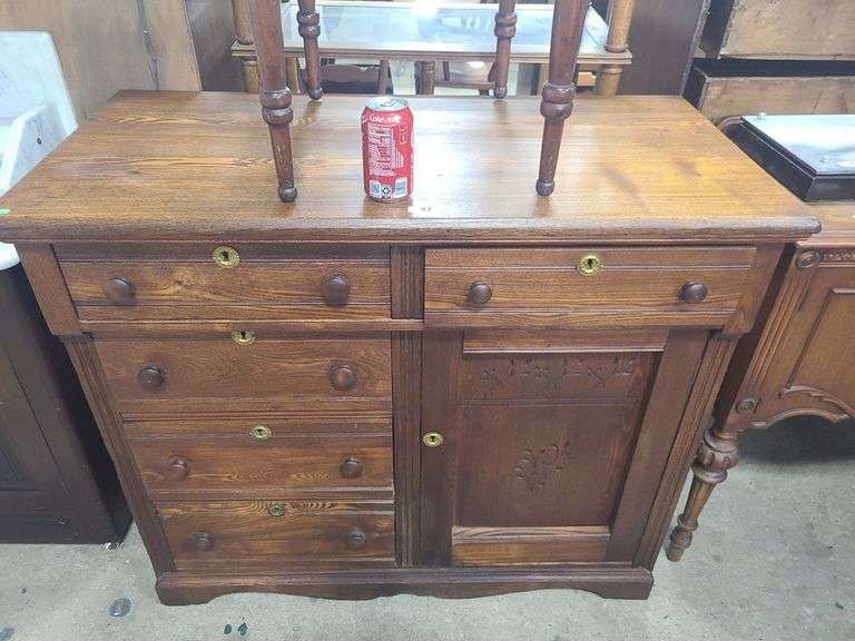 Antique oak server Dixon's Auction at Crumpton