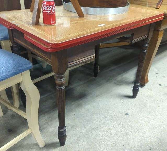 Vintage porcelain top table, Asis Dixon's Auction at Crumpton