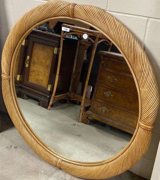 Modern wicker mirror Dixon's Auction at Crumpton