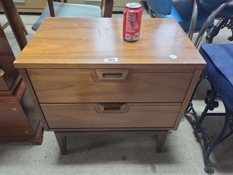 MCM walnut nightstand Dixon's Auction at Crumpton