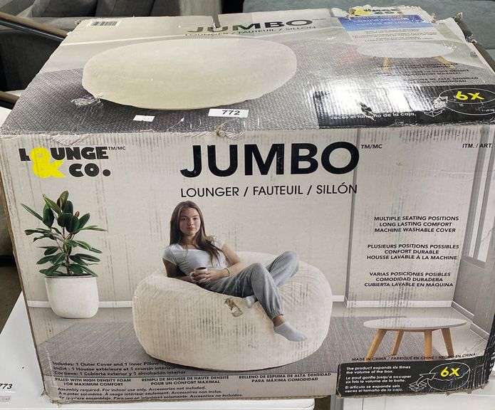 Jumbo lounger in box Dixon's Auction at Crumpton