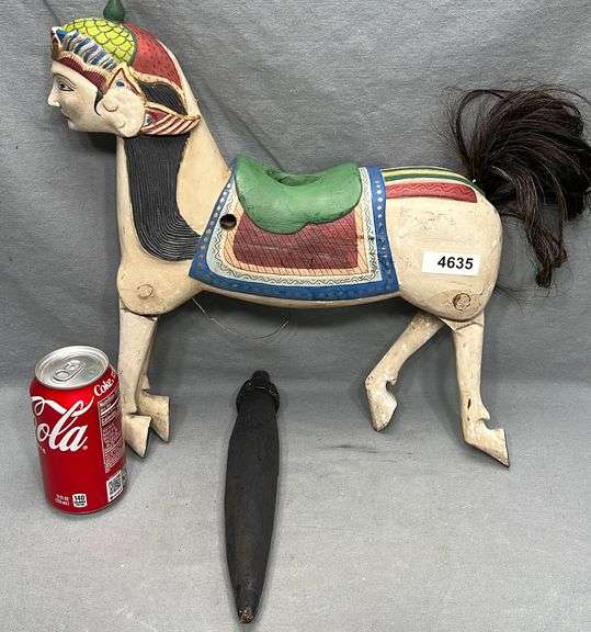 Ethnographic carved wood puppet - Dixon's Auction at Crumpton